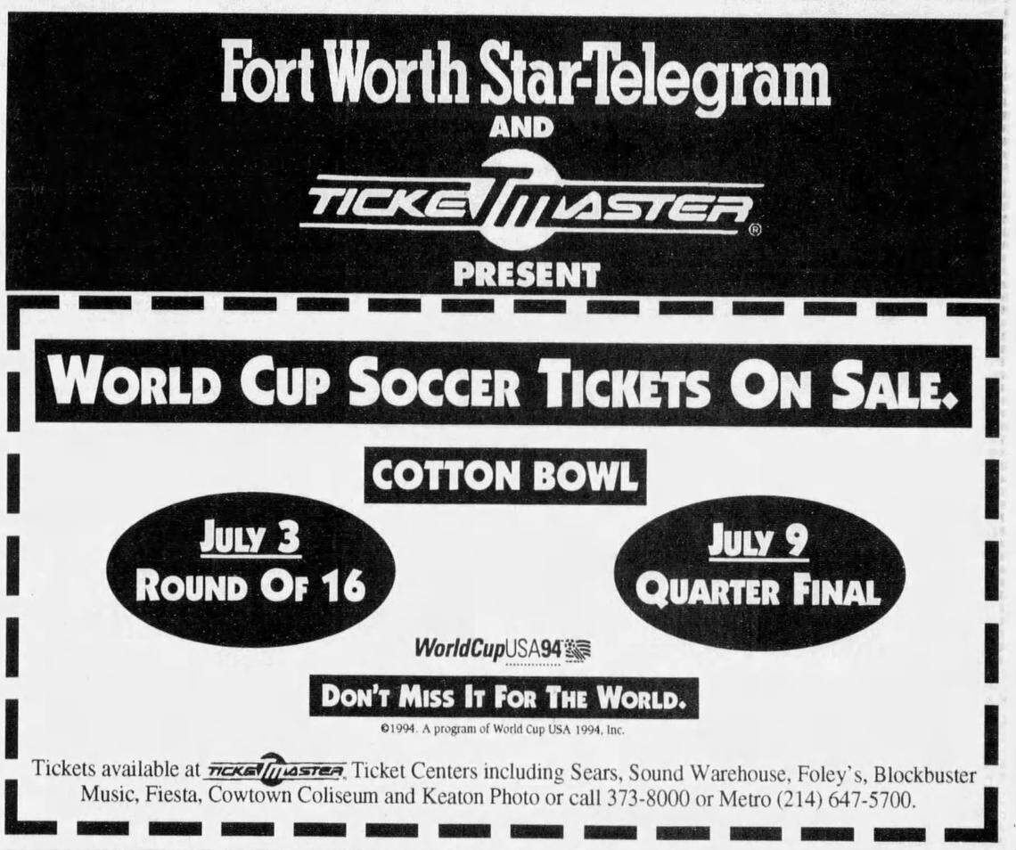 An excerpt from the July 2, 1994, edition of the Fort Worth Star-Telegram.