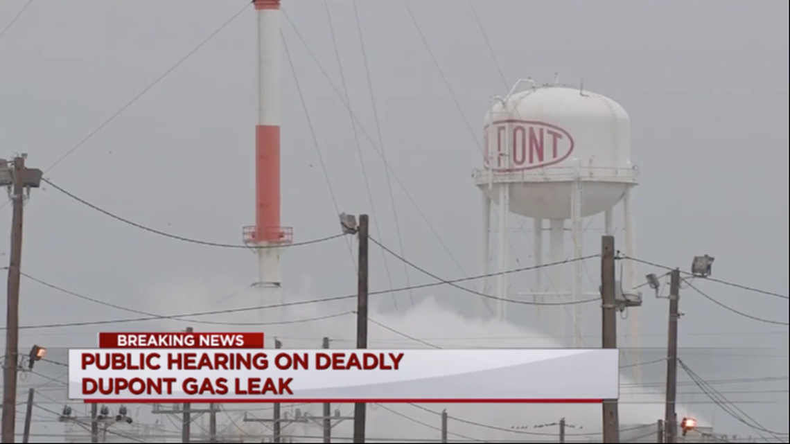 DuPont, a chemical manufacturing company, and former employee Kenneth Sandel are charged in a gas release that led to four deaths at a La Porte, Texas plant. Screengrab from KTRK.