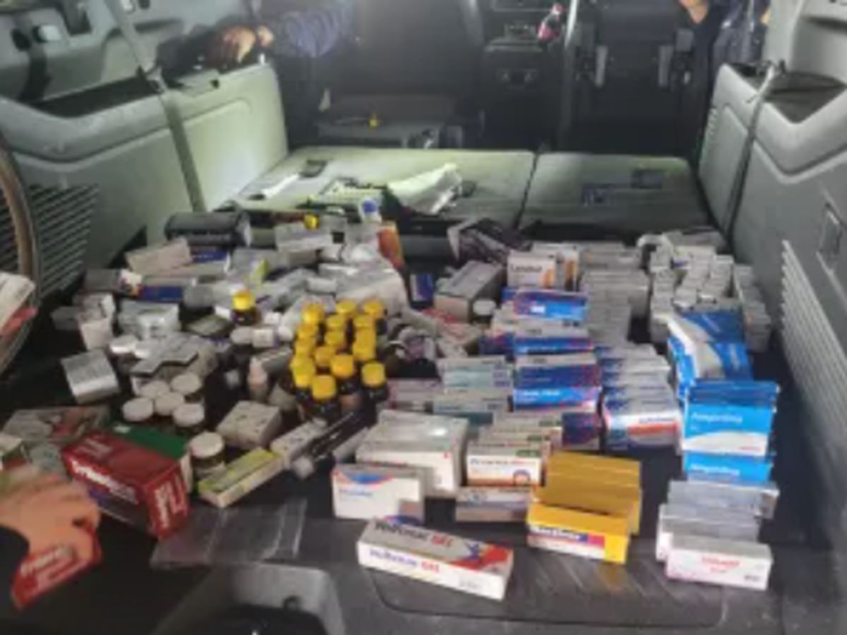 Officials seized 280 boxes of undeclared medication from a woman’s car crossing the U.S.-Mexico border.