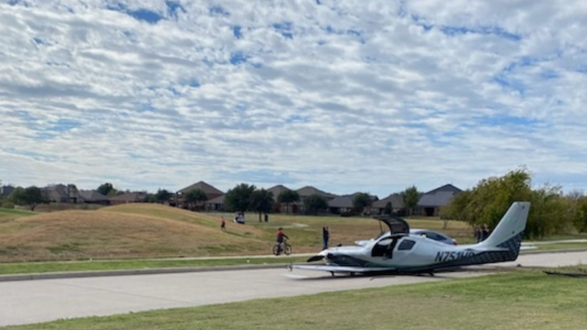 A small plane crashed into a car on Saturday afternoon while making an emergency landing in McKinney, Texas.