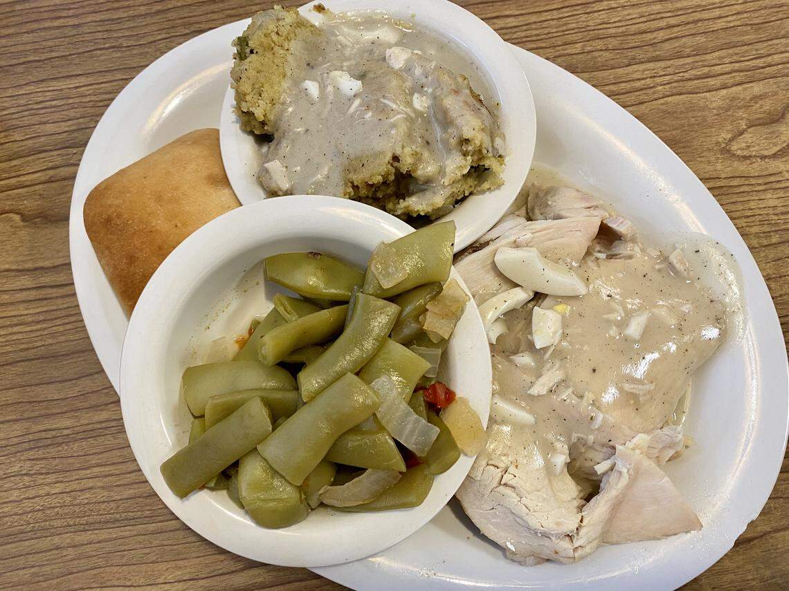 Ol’ South Pancake House’s regular turkey lunch is served weekly.