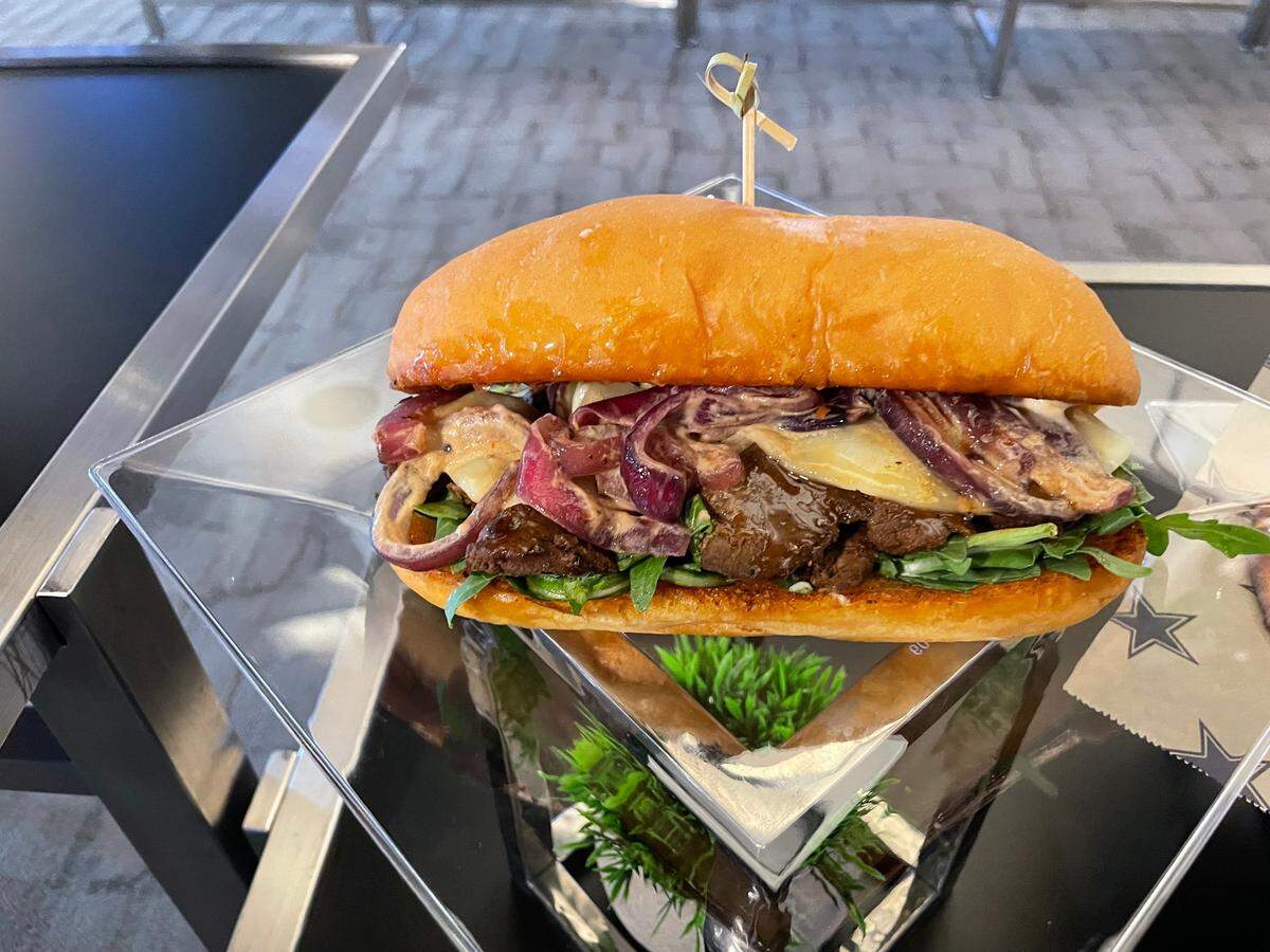 Honey bourbon steak sandwich available at Dallas Cowboys home games this season.