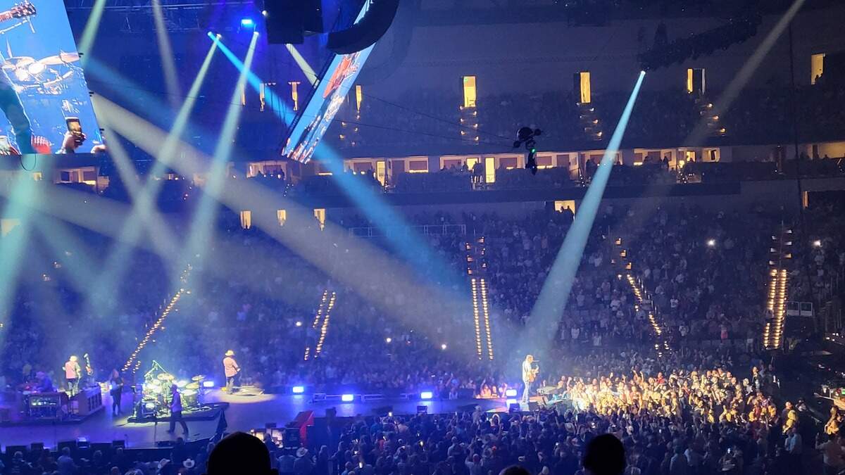 Eric Church and his band played for nearly three hours Friday night at Dickies Arena in Fort Worth.