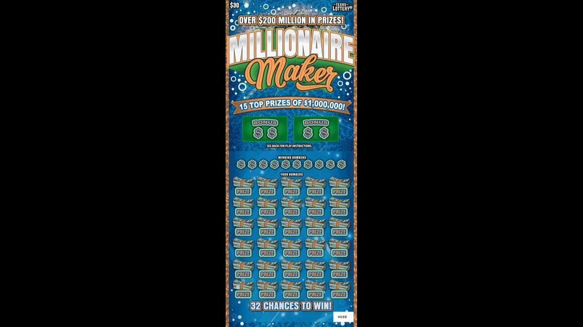 A North Texas resident won $1 million on a top prize-winning ticket in the scratch ticket game Millionaire Maker, Texas Lottery officials said.