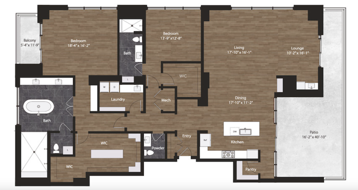 The most expensive penthouse in downtown Fort Worth’s Deco 969 has rent starting at nearly $12,600 per month.