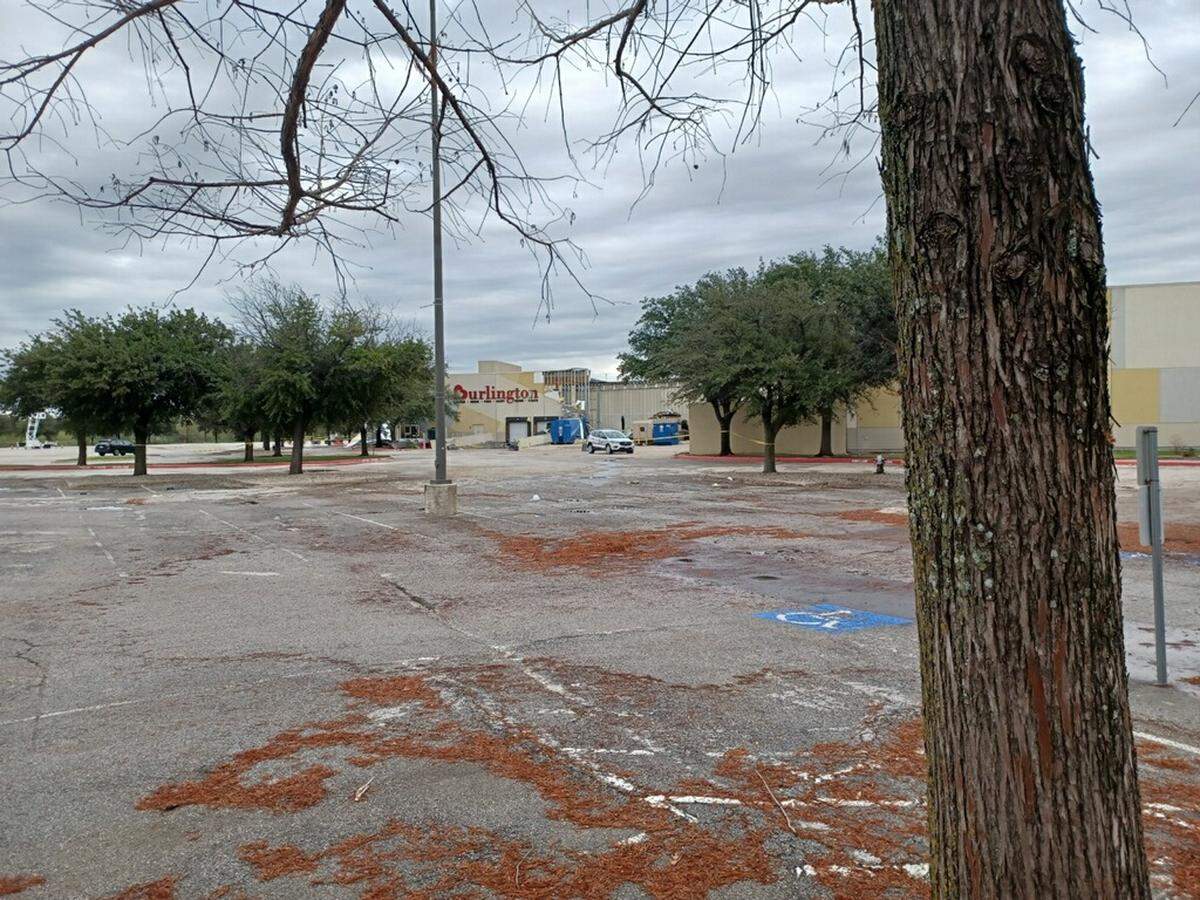 Part of the facade collapsed at Burlington Coat Factory at Grapevine Mills Mall during a storm on Tuesday, Dec. 13, 2022.