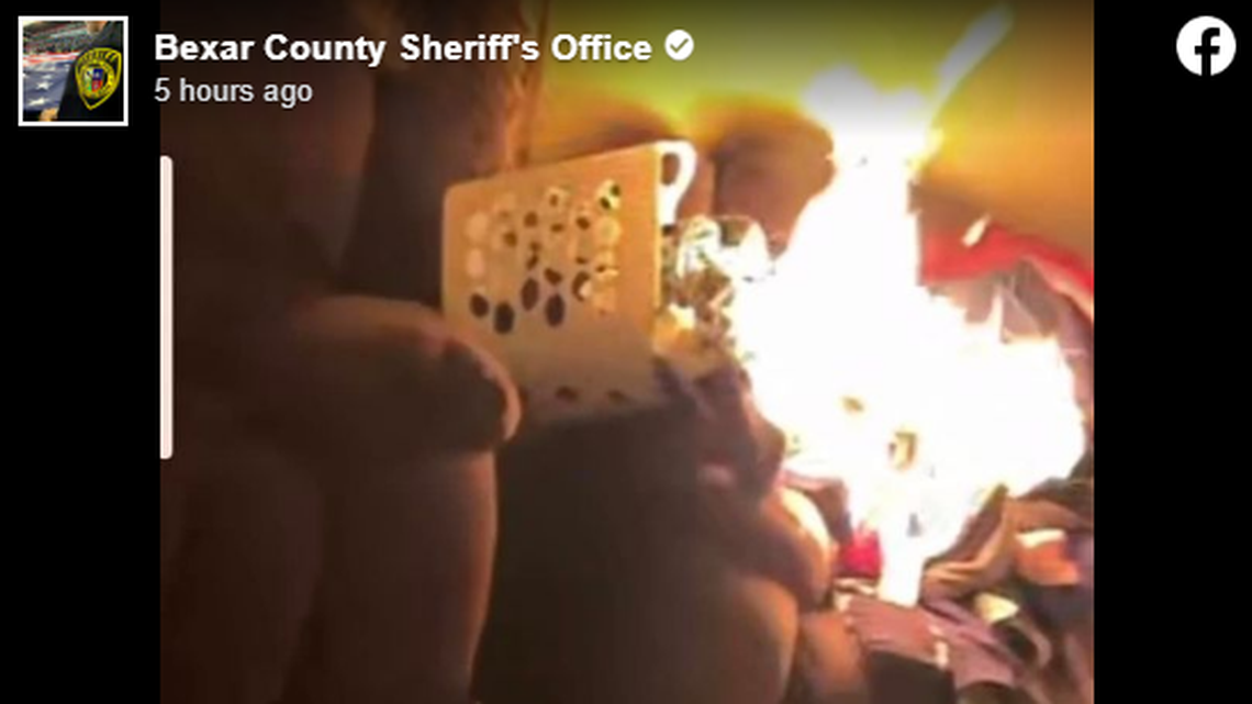 A 23-year-old woman set a couch on fire, “causing the home to go up in flames,” according to authorities in Texas.