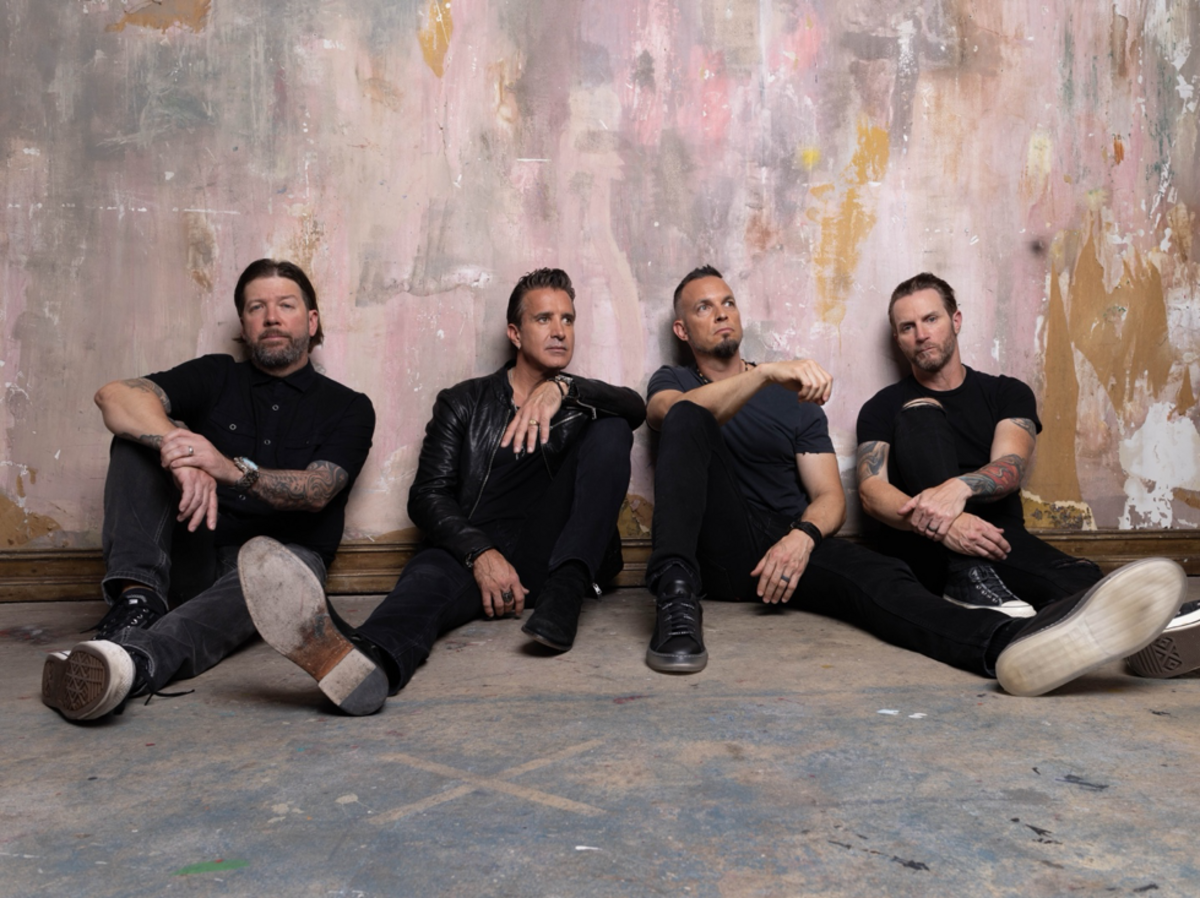 (L-R) Creed band members Scott Phillips, Scott Stapp, Mark Tremonti and Brian Marshall.