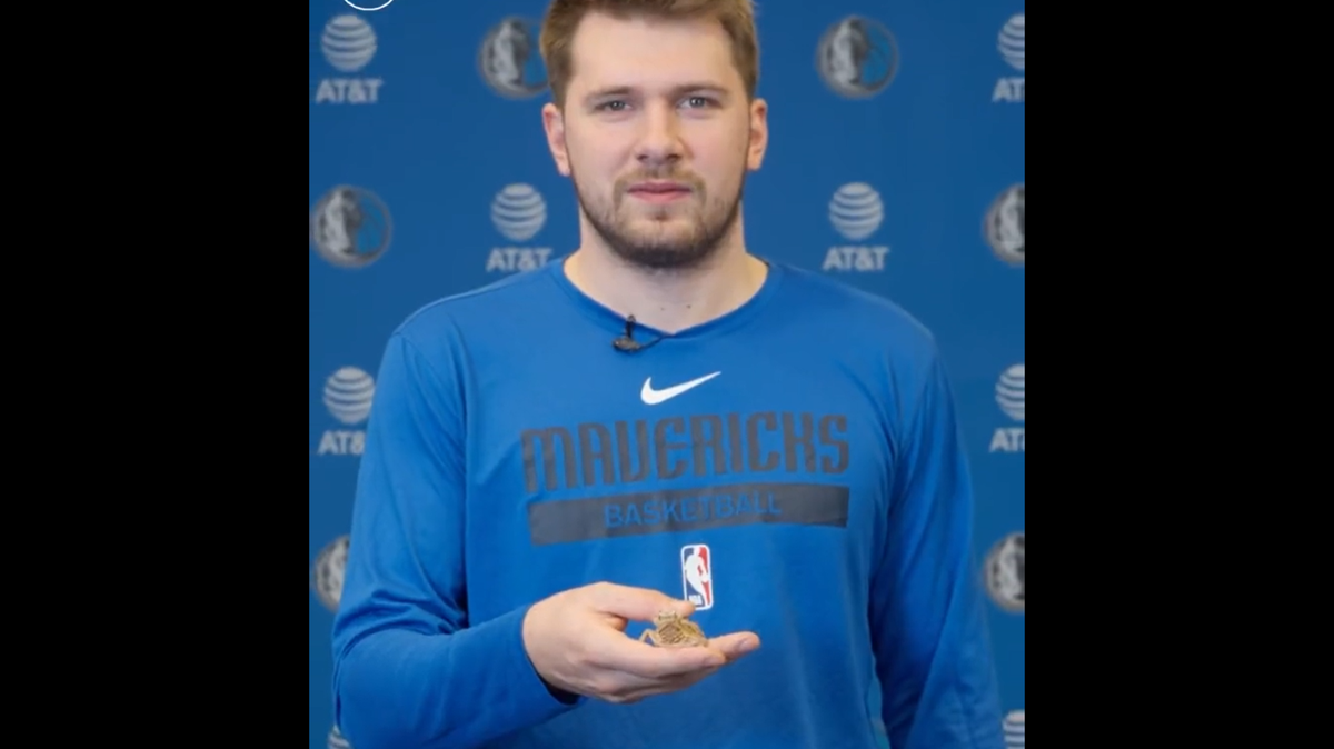 Luka Doncic showed his support for the Horned Frogs in a Twitter post.