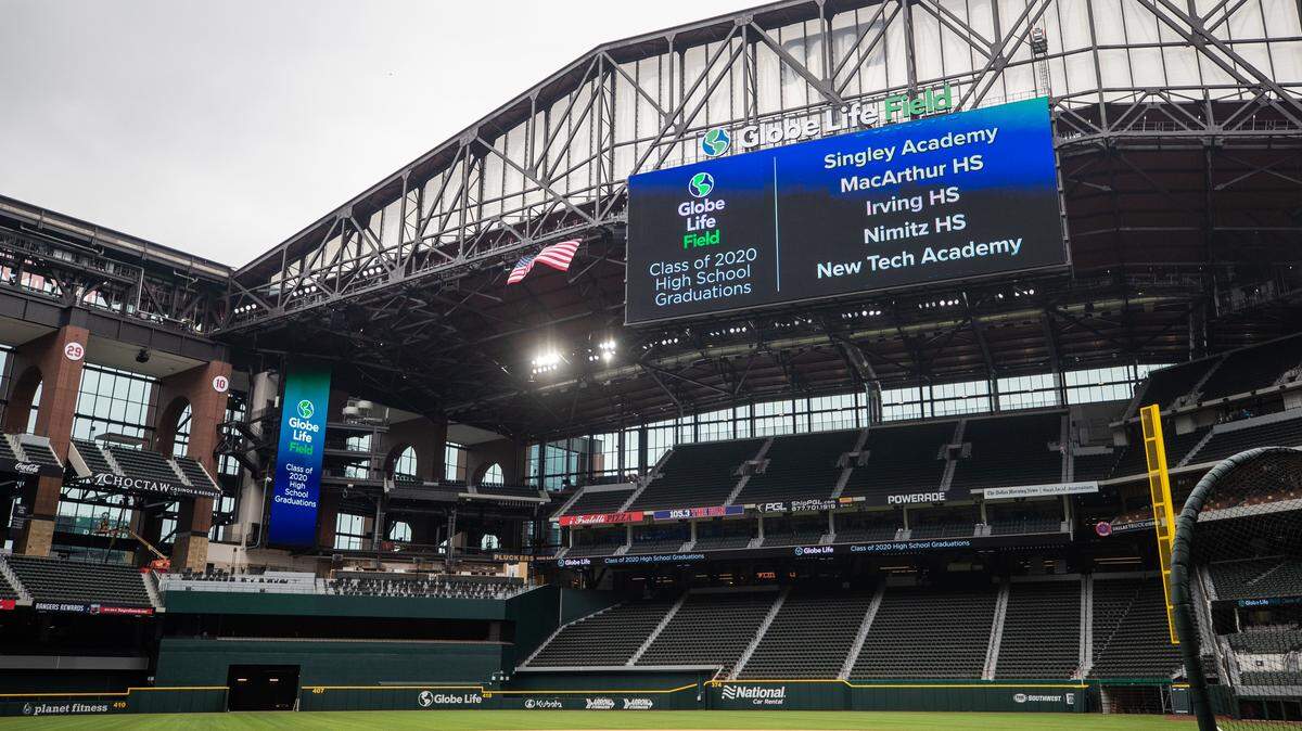 The first series of public events at Globe Life Field, the Texas Rangers’ $1.2 billion stadium, will be 49 high school graduations from 18 area schools districts.