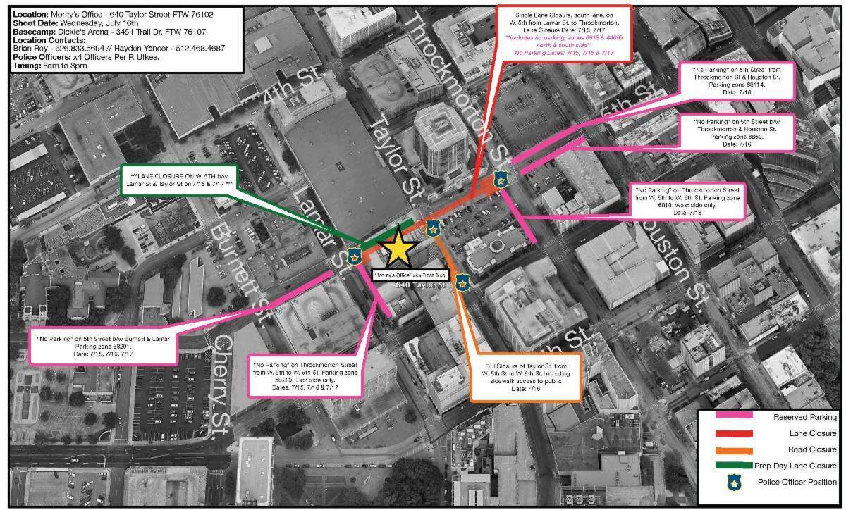 “Landman” will film in downtown Fort Worth again this week.