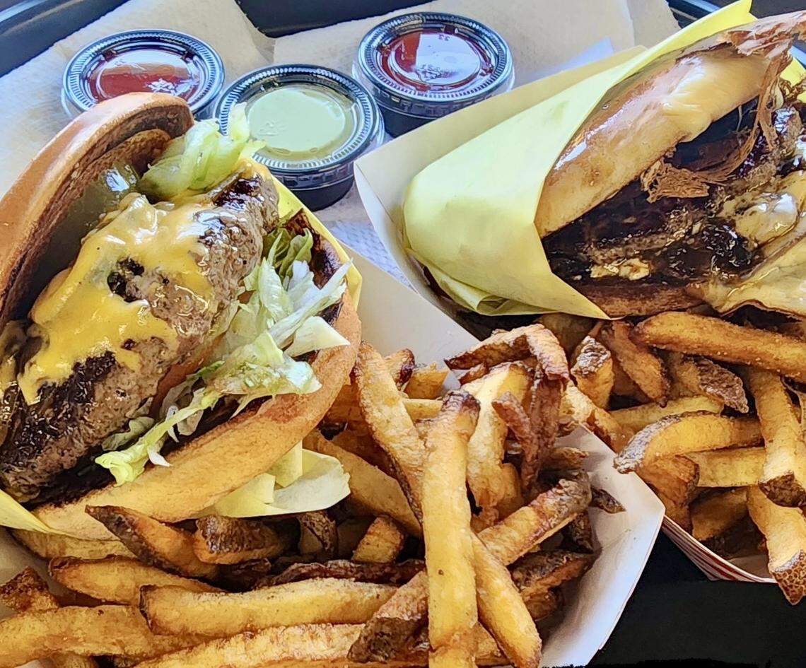 Prize-winning “big, messy burgers” at Big Kat Burgers, a food truck opening a restaurant in the Fort Worth River District,