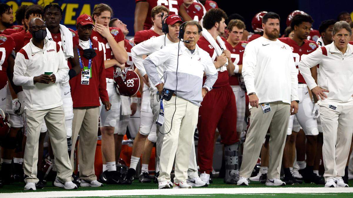 Alabama coach Nick Saban and his team dominated Cincinnati in the Cotton Bowl, the first college football national semifinal game, on Friday to advance to yet another title game.