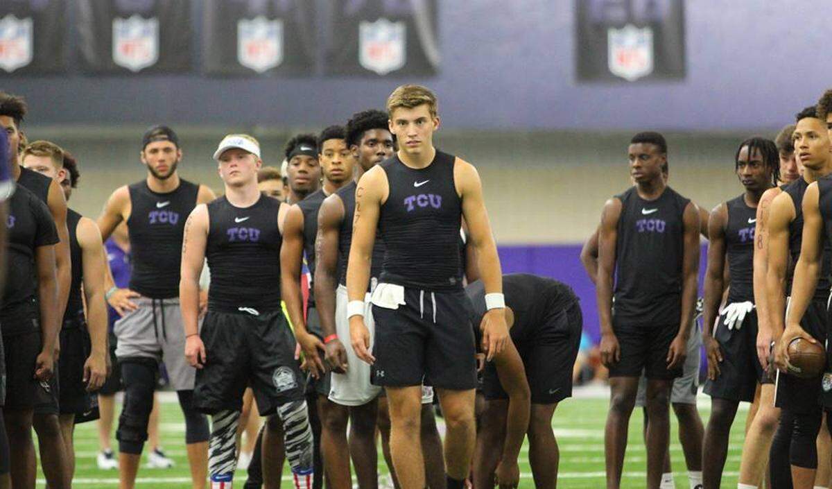 4-star QB Ken Seals at TCU camp, Friday July 27, 2018.