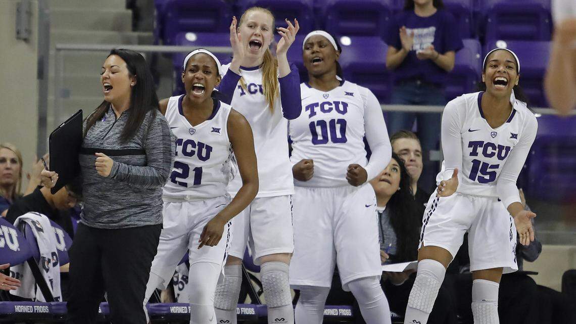 The TCU women's basketball team, seen here during its second round win at Schollmaier Arena on March 15, defeated New Mexico in Albuquerque to advance to the WNIT quarterfinals on the road at 6 p.m. Sunday against South Dakota.