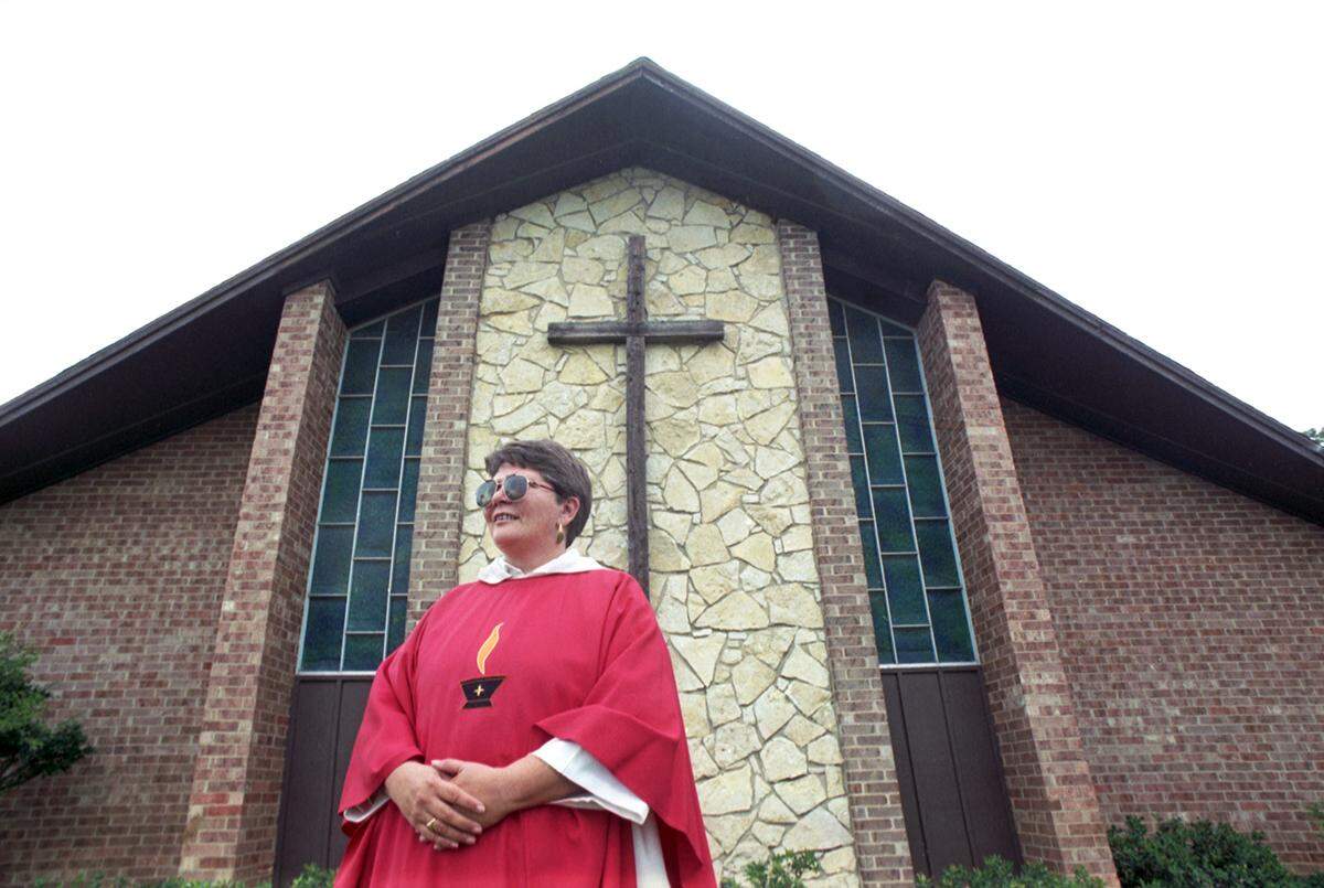 July 30, 1990: The Rev. Brenda Hunt of Agape Metropolitan Community Church in Fort Worth.