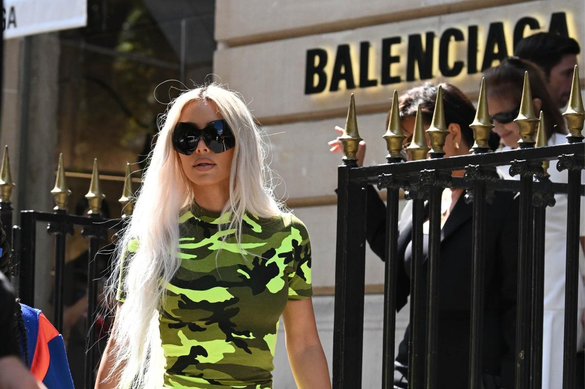 Kim Kardashian pictured in July in Paris, France, has been a brand ambassador for Balenciaga. (MEGA/GC Images)