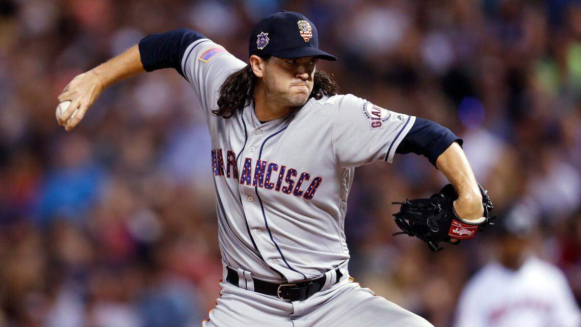 Giants relief pitcher Cory Gearrin has a 4.20 ERA in 30 relief innings in 2018. In 2017, he had a 1.99 ERA and 64 strikeouts in 68 innings. The Rangers acquired Gearrin, along with pitching prospect Jason Bahr and outfielder Austin Jackson, in a trade with San Francisco on Sunday.