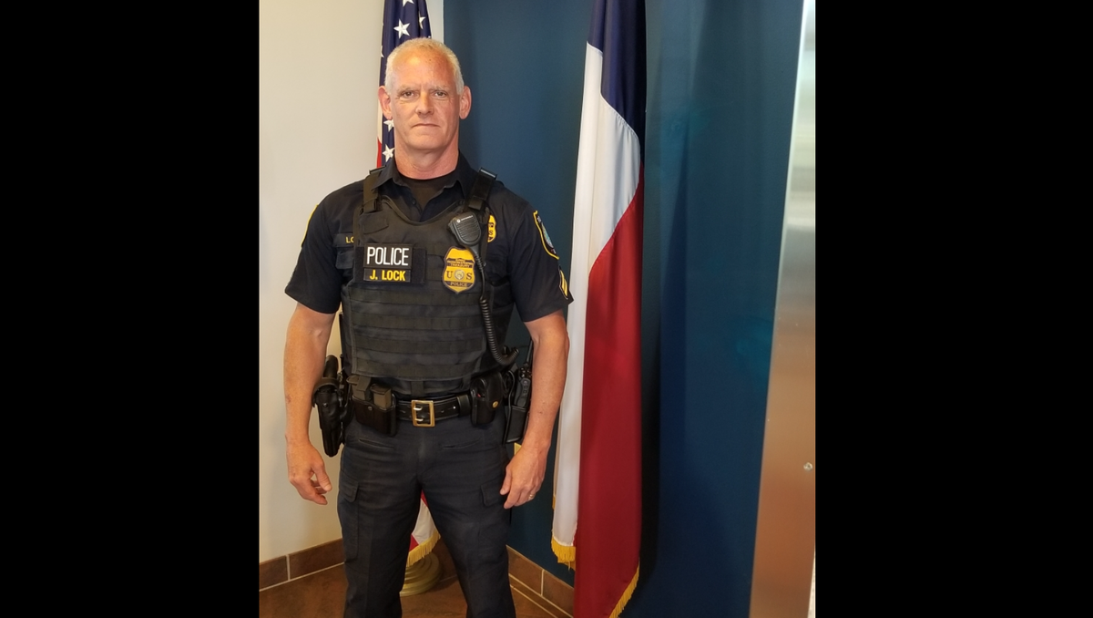 Officer Joe Lock was critically injured and remains hospitalized after he was dragged by a car outside a federal office in Fort Worth on July 18, according to his family’s account on a GoFundMe page.