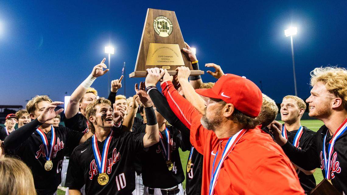 Argyle defeated Sweeny 6-3 to win the 4A state title for the second straight season, Thursday June 6, 2019.