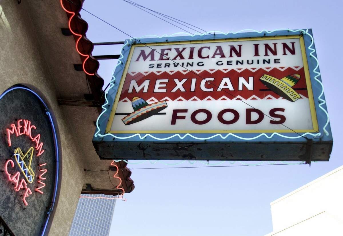 The first Mexican Inn Cafe location opened in 1936 at 516 Commerce St. It was followed in 1949 by Mexican Inn No. 2, 612 N. Henderson St. The No. 1 location was destroyed by fire in 1987.