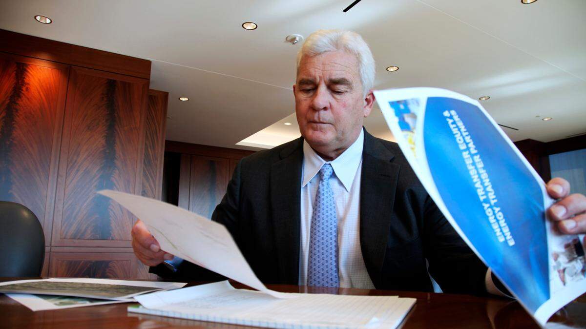 Energy Transfer Partners CEO Kelcy Warren, shown in this 2016 file photo, is suing Beto O’Rourke over his criticism of the windfall profits that Warren’s company made after the 2021 winter storm.