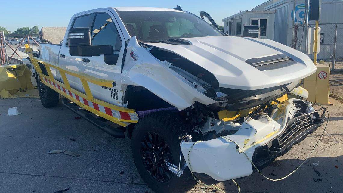 Four teens are accused of damaging a stolen truck from Carvana and stealing a Dodge Challenger.