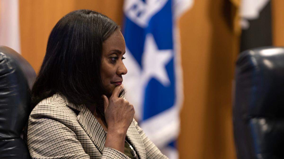 Tarrant County Commissioner Alisa Simmons, shown during a February 2023 meeting.