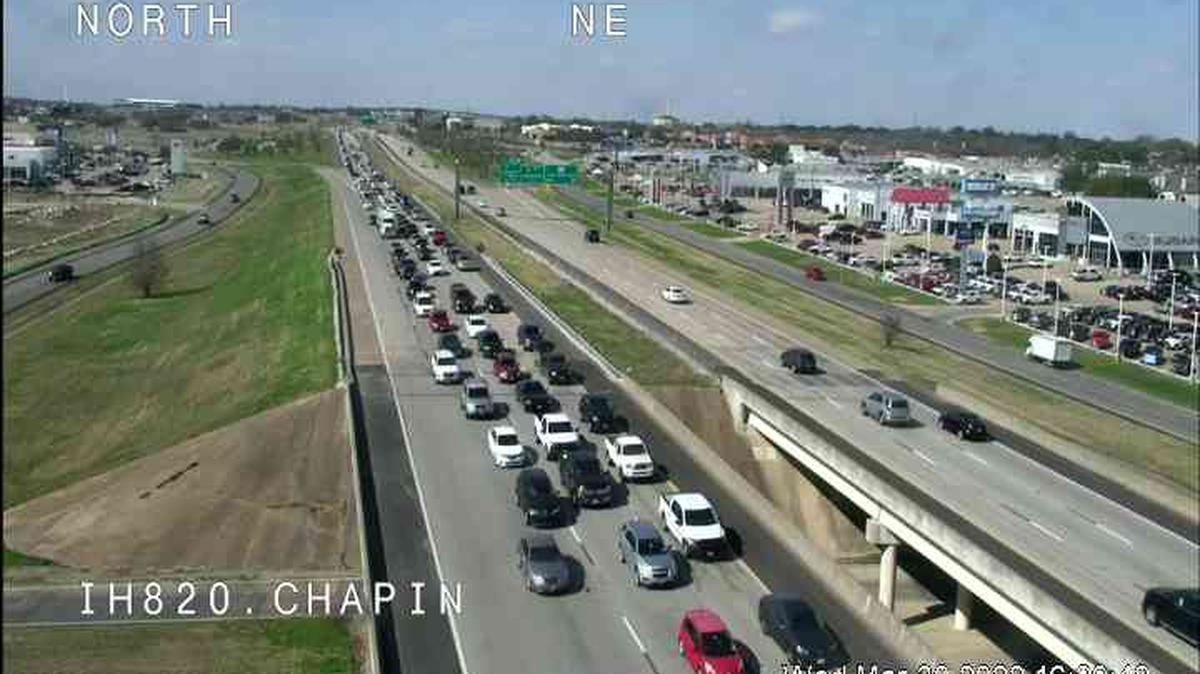 Southbound lanes of West Loop 820 South are closed between Team Ranch Road and Highway 377 as the Texas Department of Transportation investigates damage caused by a fatal crash where a driver went off the roadway and hit a large anchor pole.