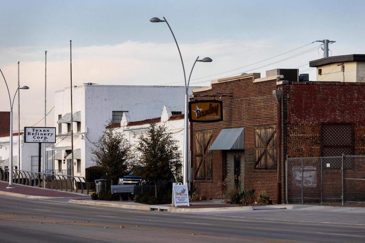 Existing businesses along Main Street on Panther Island in Fort Worth. The city’s vision for the roughly 350 acres includes new apartments, restaurants and shopping.