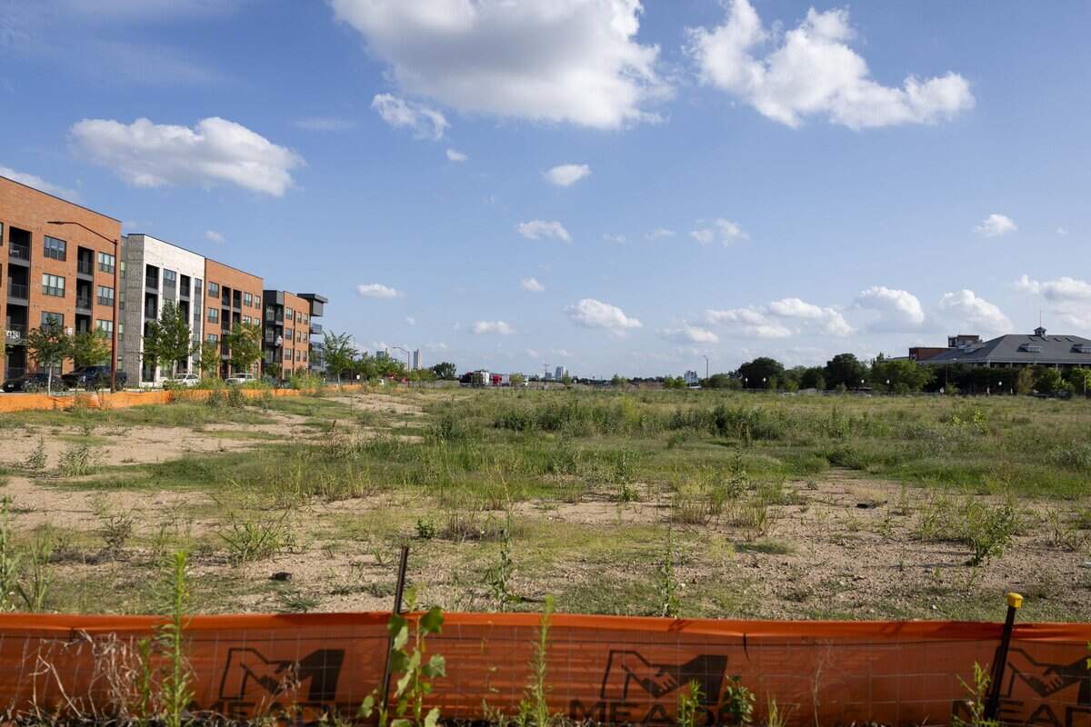 An empty lot is seen at 400 East Exchange Ave. near the Stockyards on Friday, May 22, 2026 in Fort Worth, Texas. White Lodging is using the lot as a parking lot while it figures out what to develop on the site.