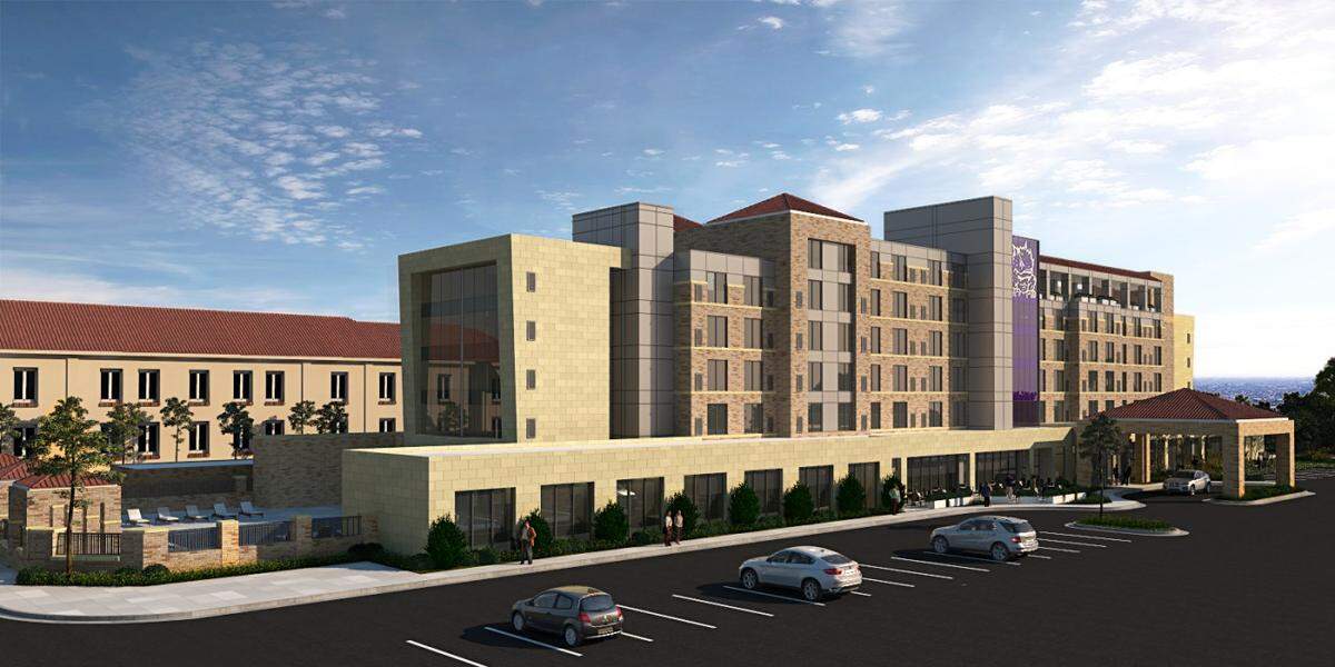 Artist rendering of planned TCU hotel