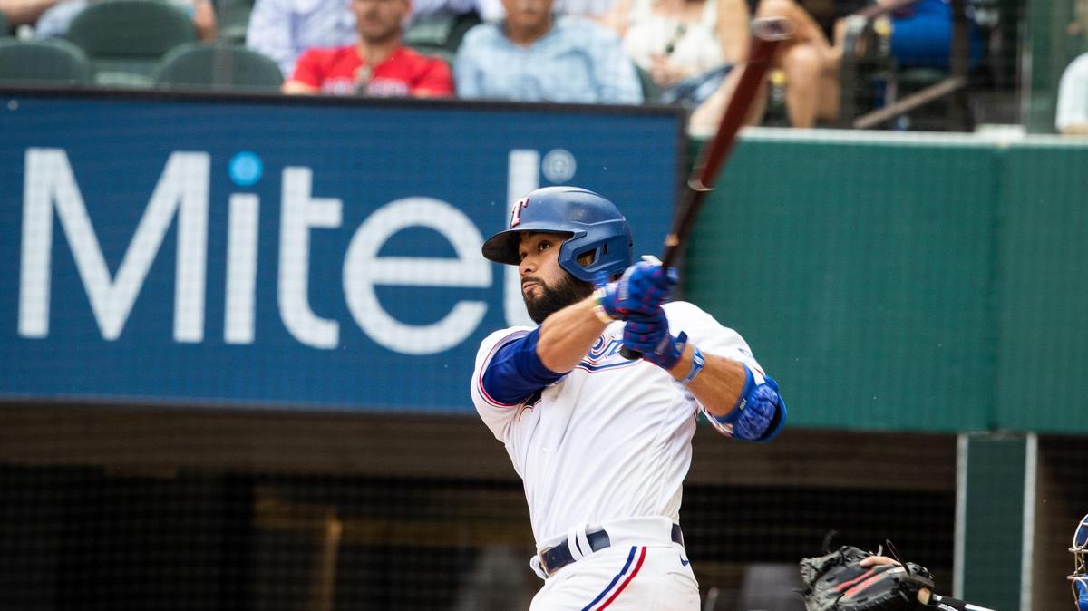 Texas Rangers Isiah Kiner-Falefa had three RBIs in the team’s 7-4 loss to the Padres on Saturday night.