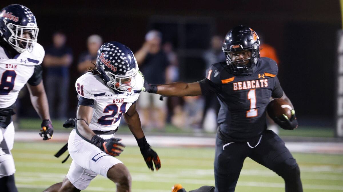 Aledo running back Racine Guillory (1) is a player of the week nominee.