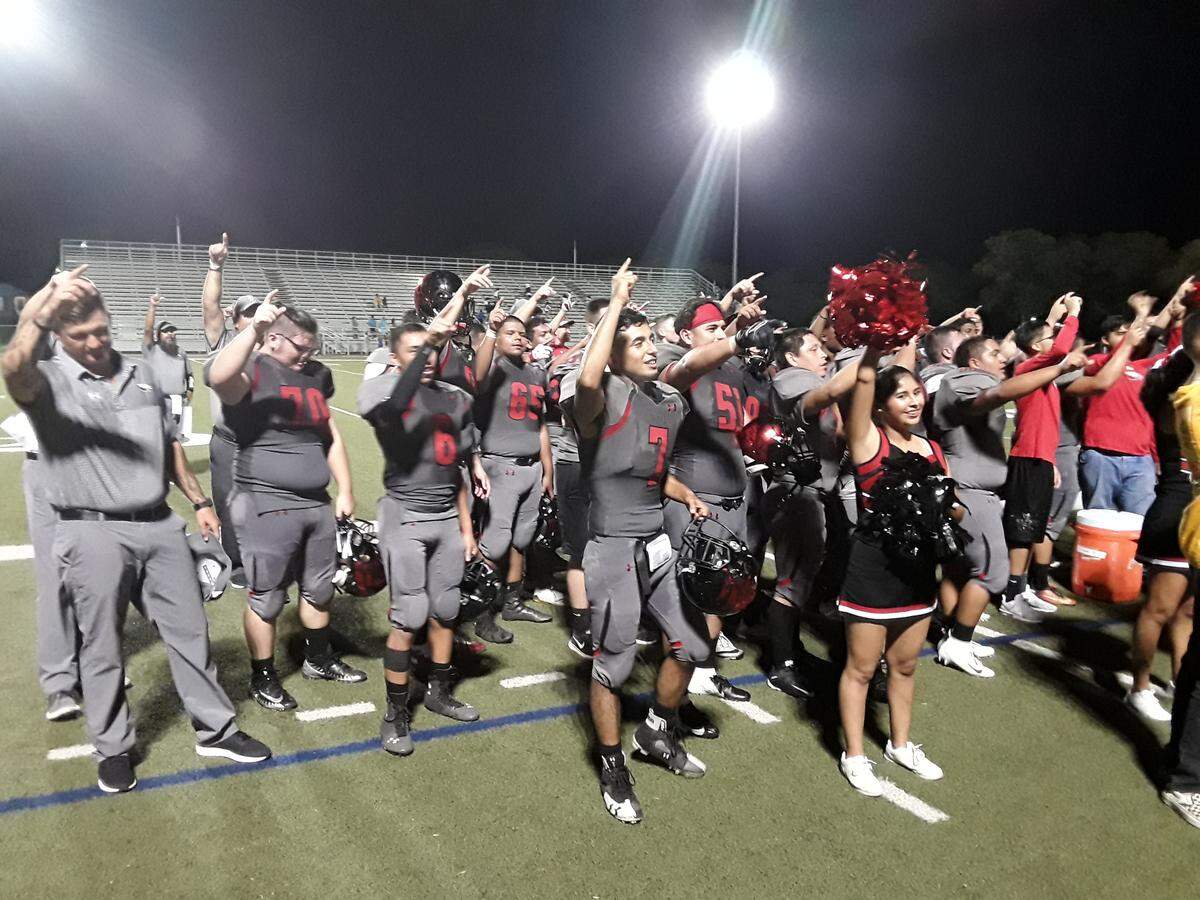 Diamond Hill-Jarvis snapped a 77-game losing streak with a 40-12 win over Dallas Conrad on Thursday, Aug. 30, 2018