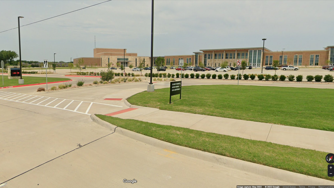 Emerson High School in the Frisco Independent School District. A school counseling account accidentally shared a post about “self love” and sex toys on social media, according to district officials.