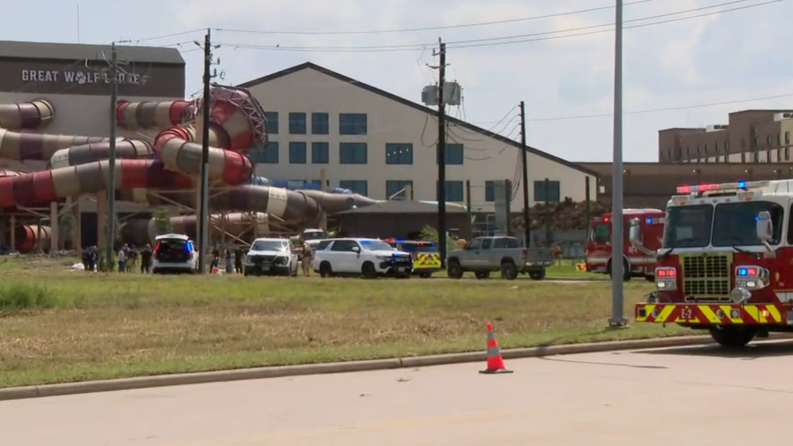 A “chemical reaction” sent 16 people to hospitals during the grand opening of a new Great Wolf Lodge park in Webster, Texas.