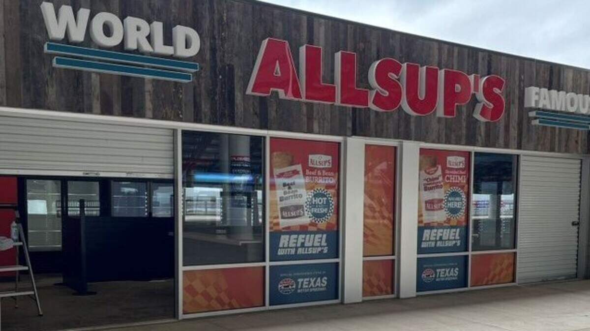 Allsup’s has opened a location at Texas Motor Speedway. The company said it had a mult-year agreement to be the official convenience store of Texas Motor Speedway.
