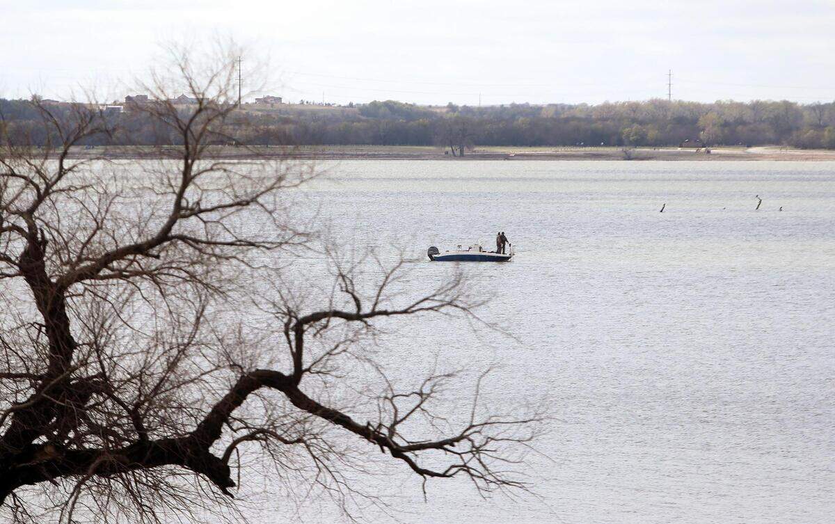 Volunteers on a boat search Benbrook Lake for Jose Reyes on Thursday, March 25, 2021. Jose Reyes went missing Sunday evening while kayaking on the lake. Family members are frustrated by what they see as a limited response by authorities to search for Reyes.