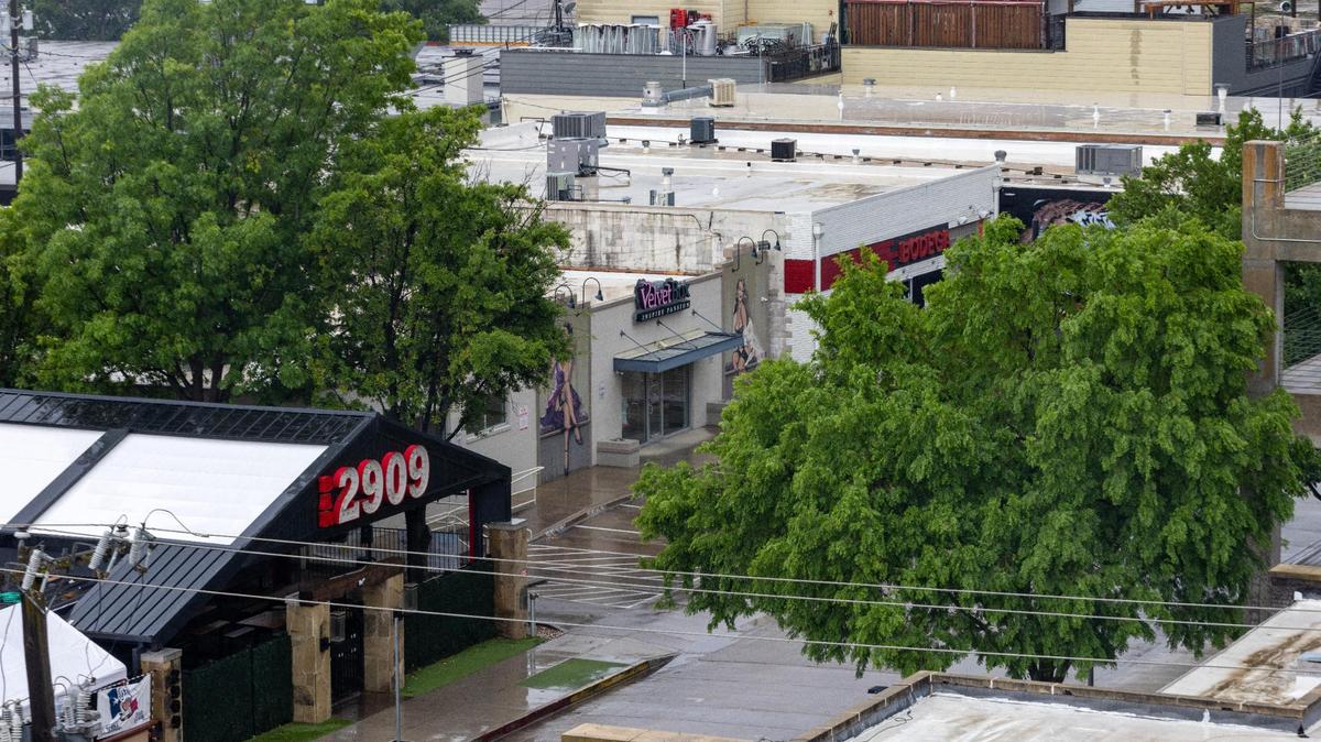 Stores and bars in the West 7th neighborhood. The city is considering a rezoning change to require bars and nightclubs to obtain a special permit before opening.