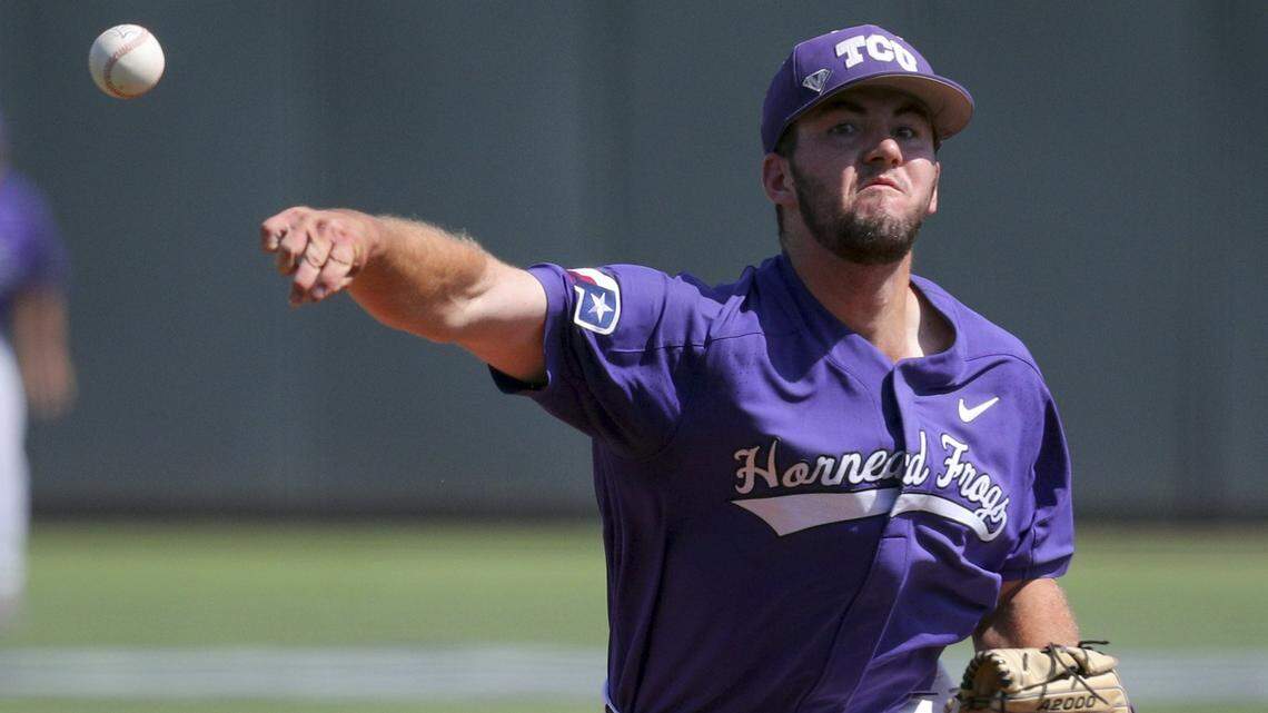 TCU pitcher Jake Eissler held West Virginia scoreless on two hits over three innings of relief Friday to help the Horned Frogs improve to 2-0 at the Big 12 tournament with an 8-1 win. Starter Sean Wymer earned the win after holding the Mountaineers to a run on six hits over five innings.