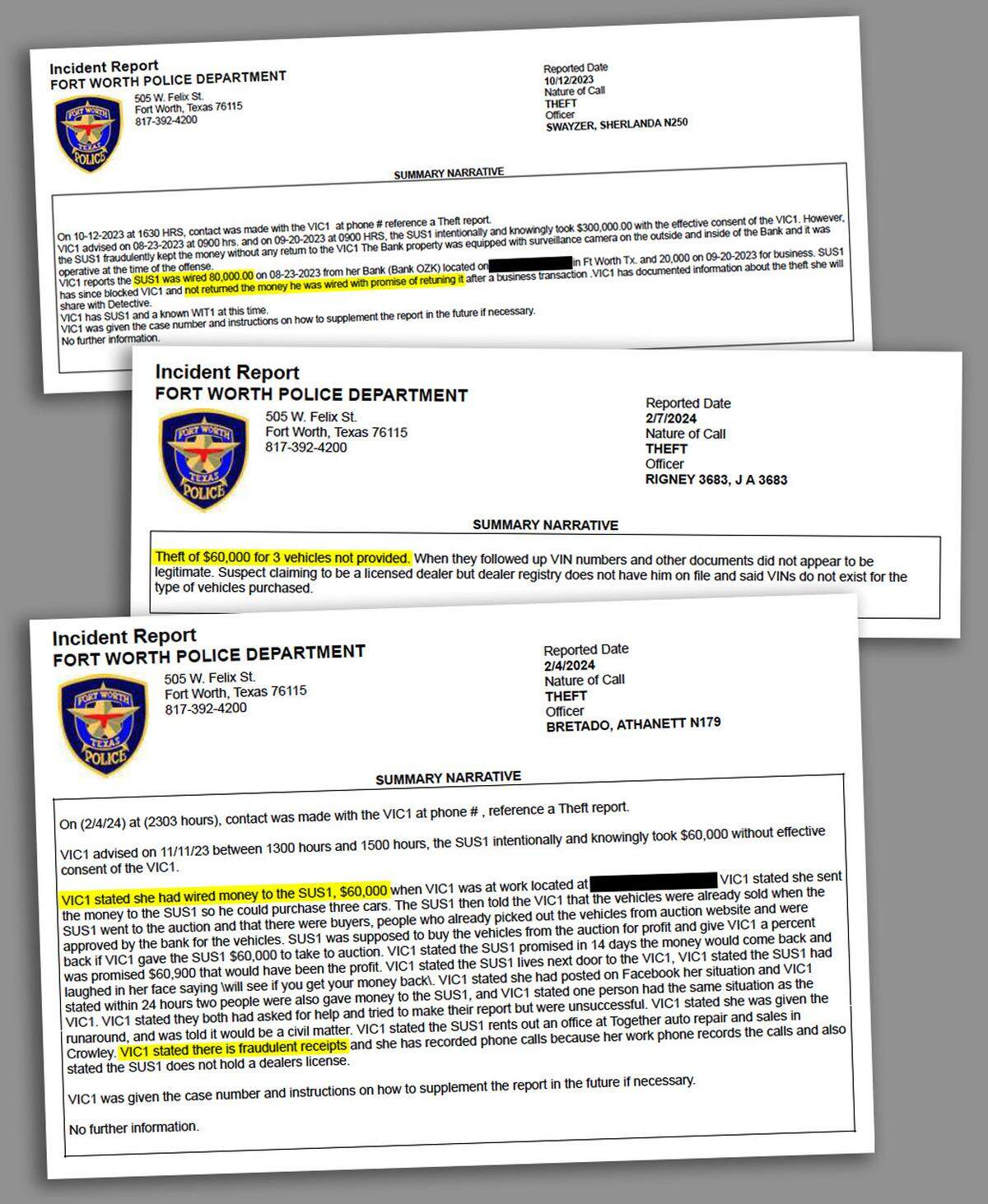 At least four people have reported Robert Rambo to the Fort Worth police, all alleging that he stole money from them. Only one of those reports has led to criminal charges.