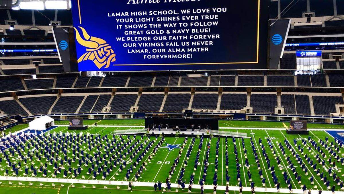 A total of 730 students graduated from Lamar High School at AT&T Stadium on Friday June 5, 2020.