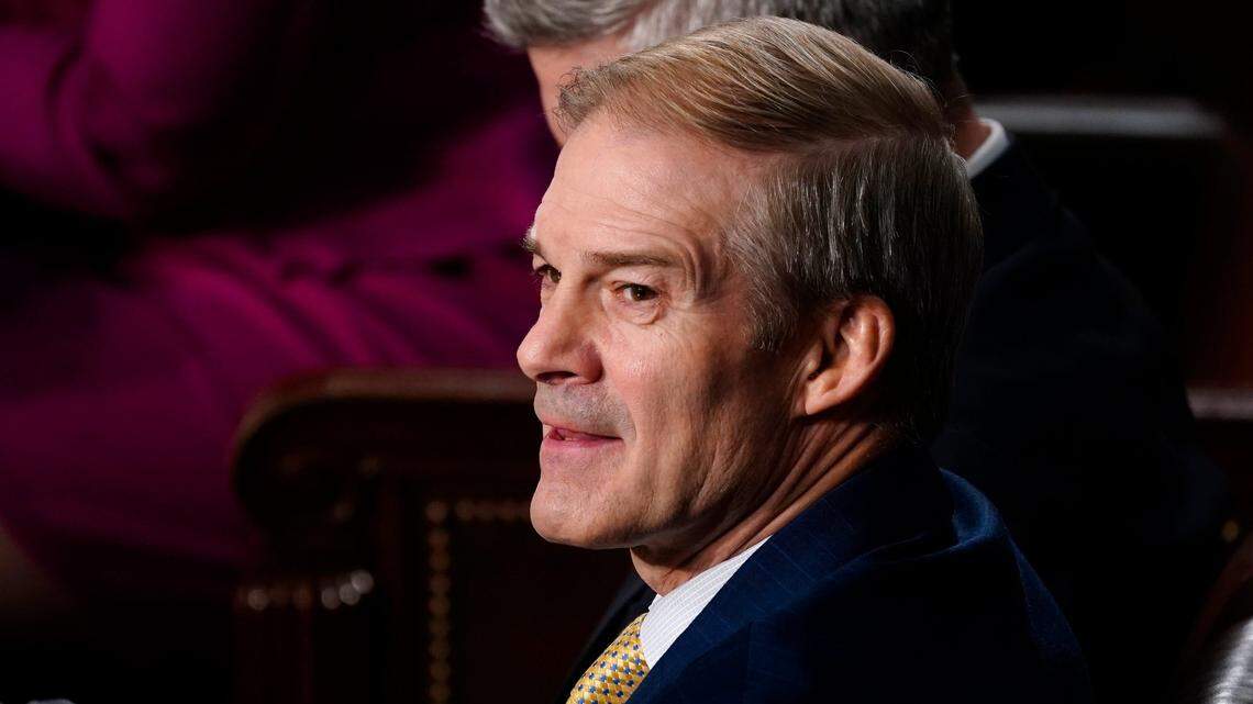 Rep. Jim Jordan, R-Ohio, is seen on the House floor as House lawmakers vote to elect a new speaker in Washington on Tuesday.
