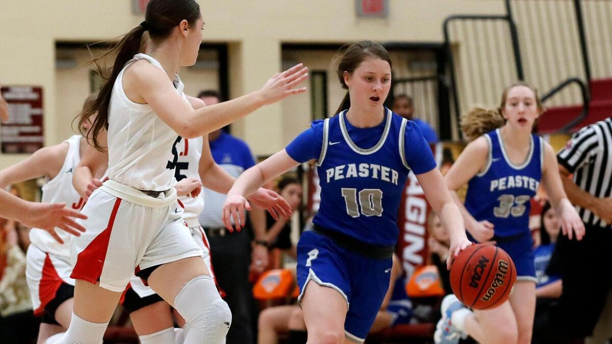 Peaster guard Brooklyn Bosher (10) and the Greyhounds continue to be No. 2 in the area rankings.
