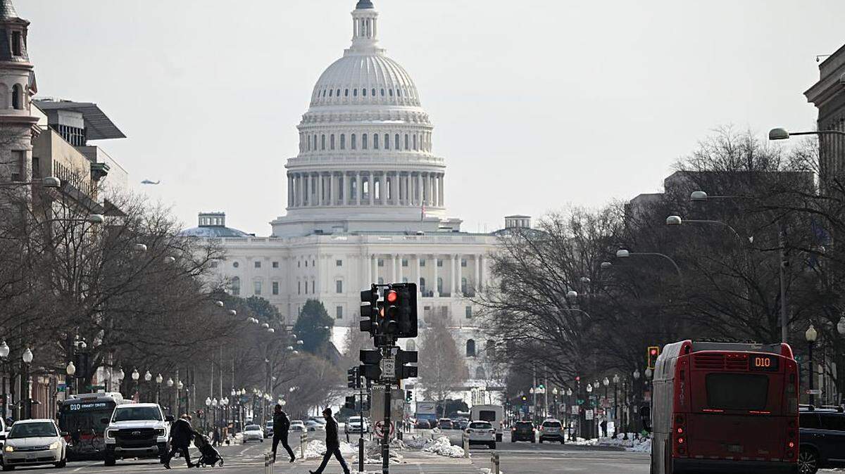 A view of the US Capitol in Washington, DC on February 6, 2026. (Photo by Alex WROBLEWSKI / AFP via Getty Images)