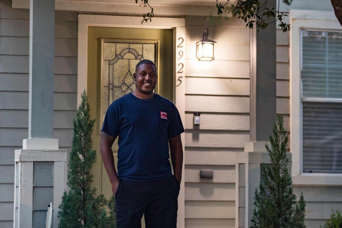 Keenen Lee, a real estate agent, at his home in the Piema Lane neighborhood of Fort Worth. Lee says it’s not uncommon for institutional homebuyers to scout nearby homes to buy and flip as rental properties.