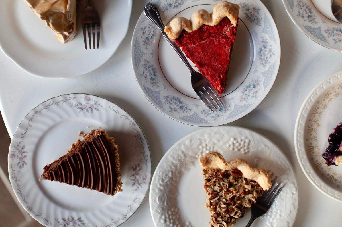 Emporium Pies’ specialties include a red-velvet buttermilk pie, pecan and chocolate, plus apple and fruit pies.