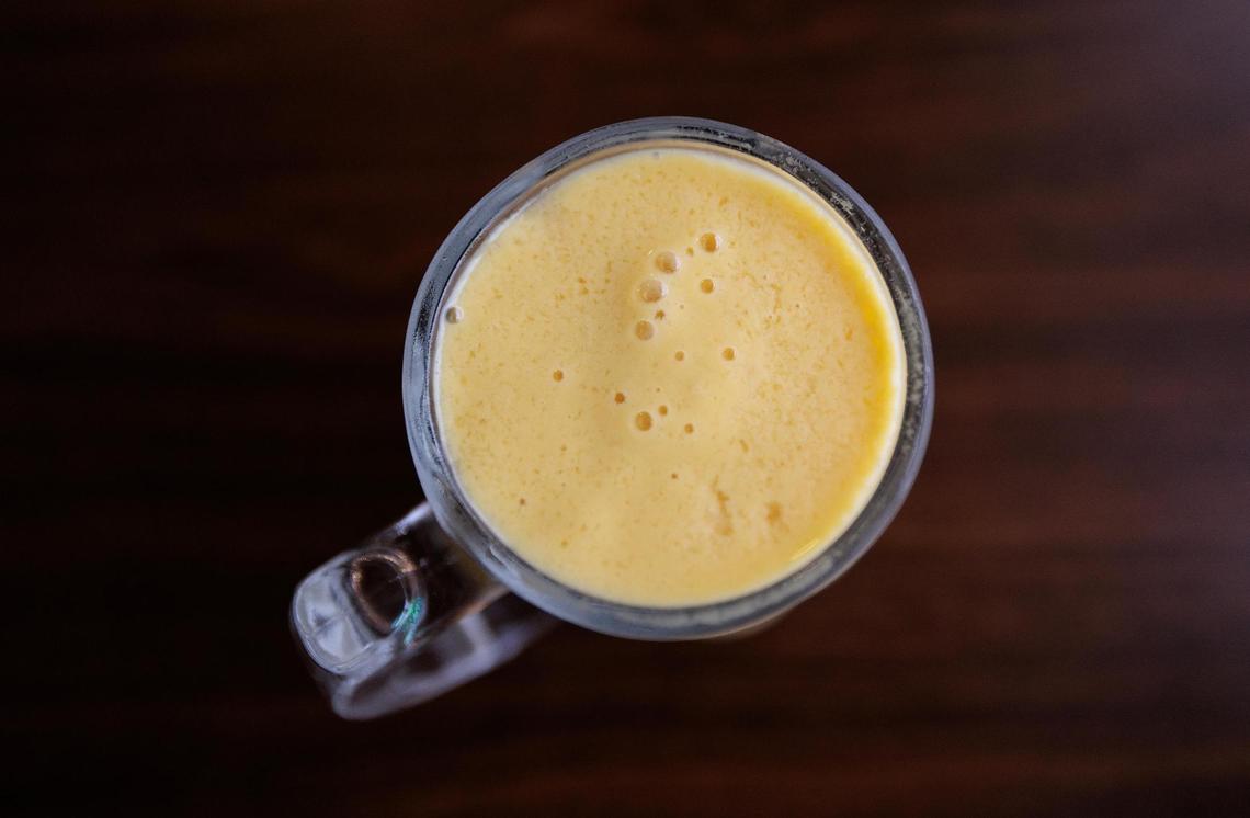 A mango lassi at Palate Garden on Thursday, April 3, 2025, in Saginaw.