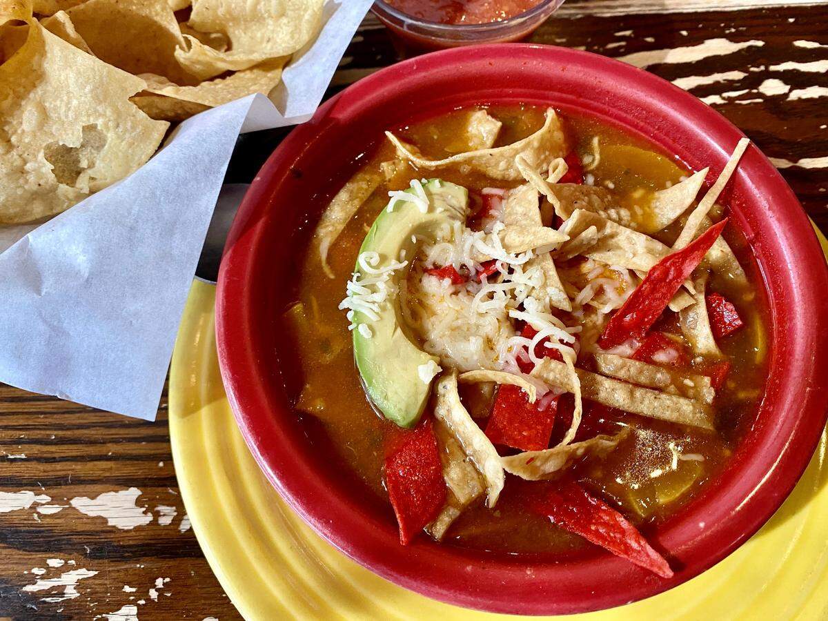 Chicken tortilla soup at El Paseo.